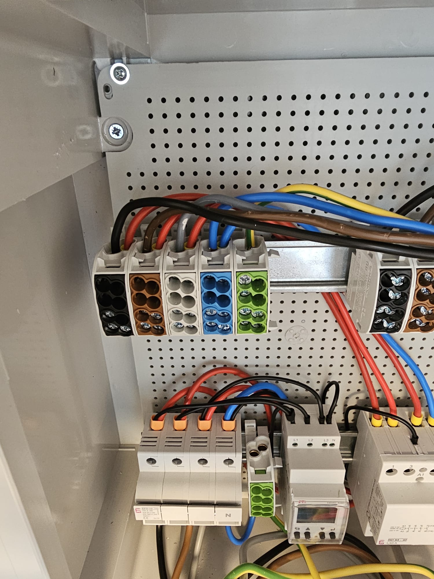 The split clamps that are sending the main connection to the PV inverter